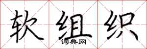 荆霄鹏软组织楷书怎么写