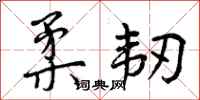 曾庆福柔韧行书怎么写