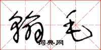 王冬龄翰毛草书怎么写