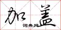 荆霄鹏加盖行书怎么写