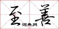 荆霄鹏至善行书怎么写