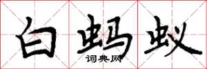 周炳元白蚂蚁楷书怎么写