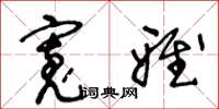 王冬龄宽雅草书怎么写