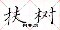 黄华生扶树楷书怎么写