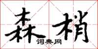 周炳元森梢楷书怎么写