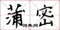 周炳元蒲密楷书怎么写