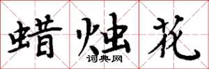 周炳元蜡烛花楷书怎么写