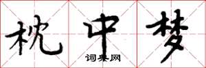 周炳元枕中梦楷书怎么写