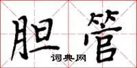 周炳元胆管楷书怎么写