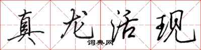 田英章真龙活现行书怎么写