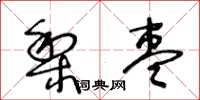 王冬龄梨枣草书怎么写