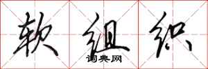 田英章软组织行书怎么写
