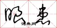 王冬龄眼患草书怎么写