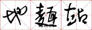 刘少英地面站草书怎么写