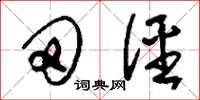 刘少英田径草书怎么写