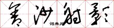 刘少英含沙射影草书怎么写