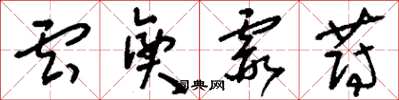 刘少英云兴霞蔚草书怎么写