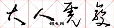 刘少英大人虎变草书怎么写