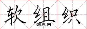 田英章软组织楷书怎么写