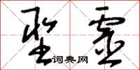 刘少英圣灵草书怎么写