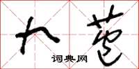 刘少英九苞草书怎么写