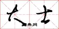 刘少英大士草书怎么写