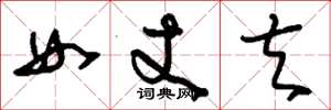 刘少英女丈夫草书怎么写