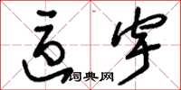 刘少英区宇草书怎么写