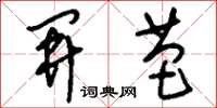 刘少英开芭草书怎么写