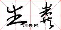刘少英生粪草书怎么写