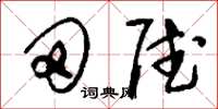 刘少英田赋草书怎么写