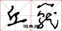 刘少英丘笼草书怎么写