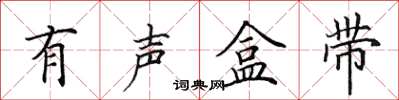 田英章有声盒带楷书怎么写
