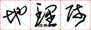 刘少英地理师草书怎么写