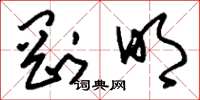 刘少英刚明草书怎么写