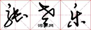 刘少英张老乐草书怎么写