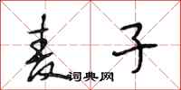 段相林麦子行书怎么写