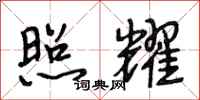 段相林照耀行书怎么写