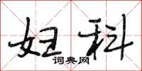 段相林妇科行书怎么写