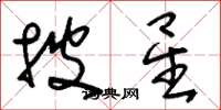 刘少英披星草书怎么写