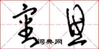 刘少英审思草书怎么写