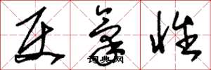 刘少英使气性草书怎么写