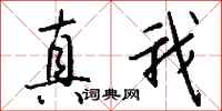 钱沛云真我行书怎么写