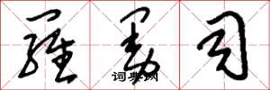 刘少英罗曼司草书怎么写