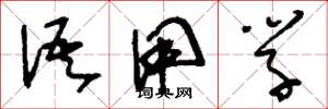 刘少英语用学草书怎么写