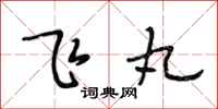 段相林飞丸行书怎么写