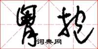 刘少英胸抱草书怎么写