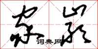 刘少英家严草书怎么写