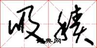 刘少英吸积草书怎么写