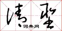 刘少英清圣草书怎么写